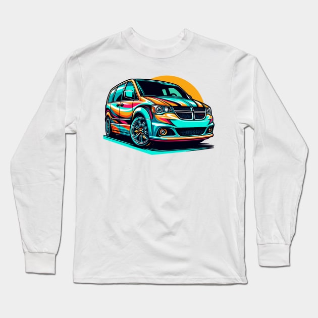 Dodge Caravan Long Sleeve T-Shirt by Vehicles-Art